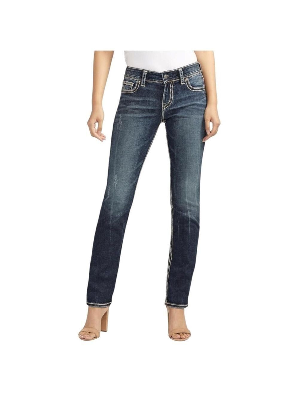 Silver Dark Blue Women's Jeans